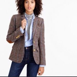 J Crew Rhodes Blazer Plaid Houndstooth 10